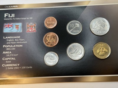 Auktion 370<br>Kursmünzensatz Fiji, mit Zertifikat?, limitiert [1]