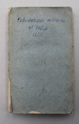 Auktion 370<br>Calendarium Novum et Vetus (Neuer und Alter Kalender) für das Jahr 1822, Paperback, Alters-u. Gebrauchsspuren [1]