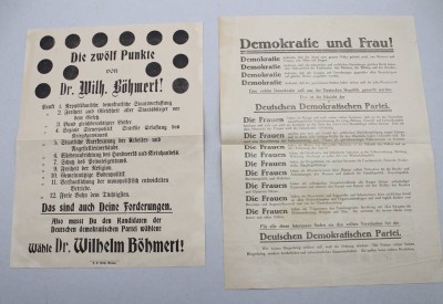 Auktion 370<br>2xalte politische Flugblätter, älter [1]