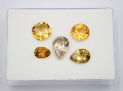 Auktion 370<br>5x div. Citrine, ca. 37,8 ct [1]