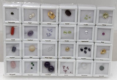 Auktion 370<br>Konvolut div. Edelsteine, ca. 70 Stück, Citrine, Saphire, Granat etc. [1]