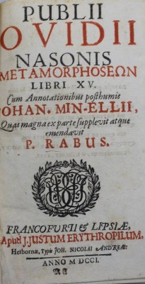 Auktion 370<br>Ovids Metamorphosen aus dem Jahr 1701, Altersspuren [1]