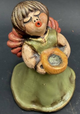 Auktion 370<br>kl. Thun-Kerzenengel, grün, H-10,5 cm [1]