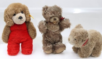 Auktion 370<br>3x div. Steiff-Tiere, Größter H-18cm [1]