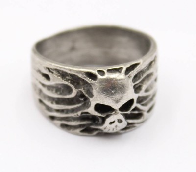 Auktion 370<br>Totenkopfring, Metall, getragene Erhaltung, RG 60/61 [1]