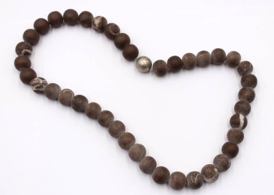 Auktion 370<br>schwere Steinkette, Silberschließe, ca. L-60cm [1]