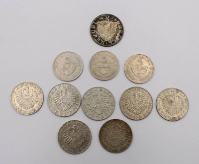 Auktion 370<br>kl. Konvolut div. Schilling-Münzen, Österreich, 70/80er Jahre [1]