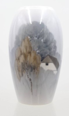 Auktion 370<br>Vase mit Landschaftsmotiv, Bing & Grøndahl, ca. H-17cm [1]