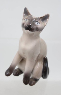 Auktion 370<br>Siam-Katze, Bing & Gröndahl, Kopenhagen, Entw. Svend Jespersen Modellnr. 2308, ca. H-14cm [1]