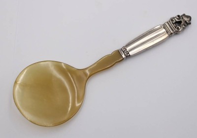 Auktion 370<br>Servierschaufel, Silbergriff, Georg Jensen, Acorn, ca. L-20,5cm [1]