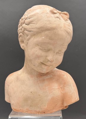 Auktion 370<br>Terrakotta-Kinderbüste, H-30 cm [1]