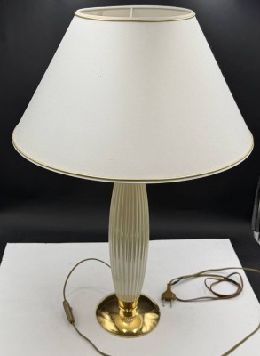 Auktion 370<br>hohe Tischlampe mit Glasstand, wohl Murano?, H-6cm [1]