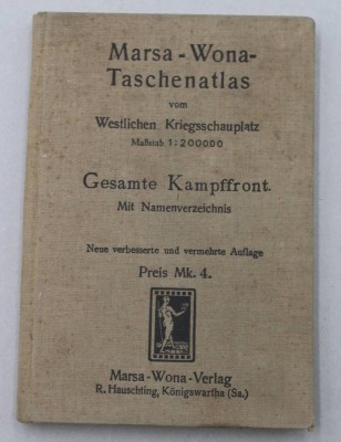 Auktion 370<br>Marsa-Wona-Taschenatlas vom Westlichen Kriegsschauplatz, 1. WK [1]
