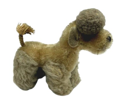 Auktion 370<br>vintage Steiff Pudel, ohne ID's, H-10 cm [1]