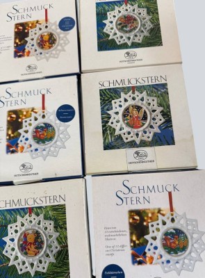 Auktion 370<br>6x Hutschenreuther Weihnachtssterne in OVP [1]