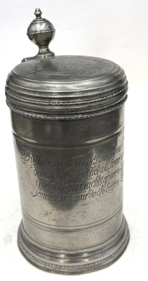 Auktion 371<br>gr. Zinn-Walzenkrug 