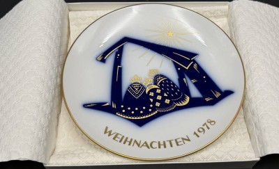 Auktion 371<br>Weihnachtsteller KPM Berlin  1978 , neu in OVP, D-19,5 cm, limitierte Auflage [1]