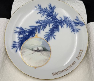 Auktion 371<br>Weihnachtsteller KPM Berlin  2003 , in OVP, D-19,5 cm, limitierte Auflage [1]