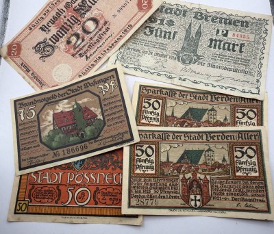 Auktion 371<br>div Geldscheine, Deutsches Reich und Weimarer Republik, Notgeld [1]