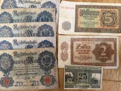 Auktion 371<br>div Geldscheine, Deutsches Reich und Weimarer Republik, Notgeld etc. [1]
