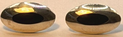 Auktion 371<br>Paar Silber-925- Ohrstecker mit Onyx, B-3 cm, zus. 7,07 gr [1]