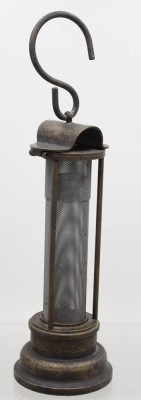 Auktion 371<br>Grubenlampe sogen. Davy-Lampe, ca. H-24cm [1]