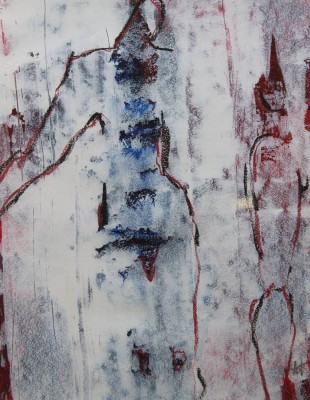 Auktion 371<br>Anne-Gret Winkler (1944 - 2018) ,  ohne Titel, Mischtechnik, ger./Glas, RG 52,5 x 42,5cm [1]