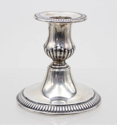Auktion 371<br>Leuchter, 925er Silber, gefüllter Stand, guter Zustnd, ca. H-9,5cm, Gesamt 252,2gr., ca. H-9,5cm [1]
