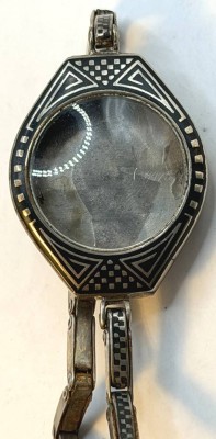 Auktion 371<br>Jugendstil-Silbergehäuse einer DAU, S-800-, Niello Technik, 10,28 gr [1]