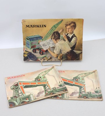Auktion 371<br>3x Märklin-Bauanleitungen, älter, teilw. Gebrauchsspuren [1]