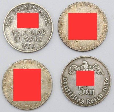 Auktion 371<br>4x div. versilberte Medaillen, spätere Prägungen [1]