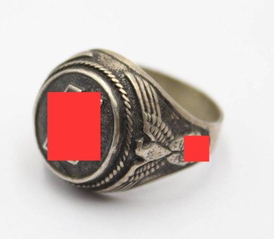 Auktion 371<br>Replik eines Ringes aus der Zeit des 3. Reiches, 800er Silber, 11,9gr., RG 68 [1]