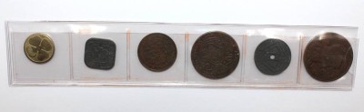 Auktion 371<br>6x div. kleinmünzen, Europa,  u.a. Niederlande, Belgiern, Frankreich [1]