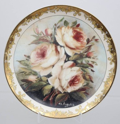 Auktion 371<br>Zierteller mit Rosendekor, Collection T. Limoges, ca. D-20,5cm [1]
