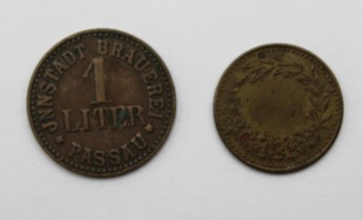 Auktion 371<br>2x div. Biermarken, 19. Jhd. [1]