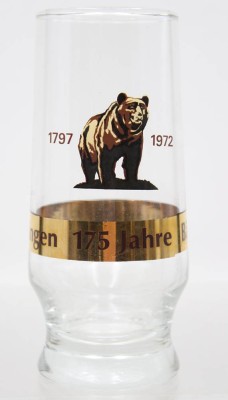 Auktion 371<br>Bierglas, Brauerei Bären Bräu aus Schwenningen, ca. H-13,3cm [1]
