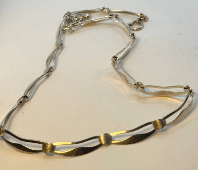 Auktion 371<br>Silbercollier -925- mit beweglichen Gliedern, L-ca. 45 cm, 12,3 gr. [1]