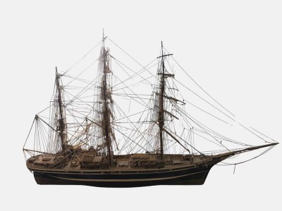 Auktion 371<br>grosses Segelschiff-Model, feine Handarbeit [1]