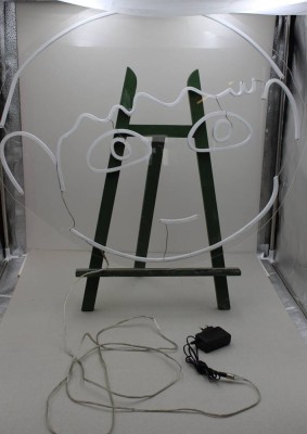 Auktion 371<br>Leucht-Wandbild, Kindergesicht, ca. 75 x 64cm [1]