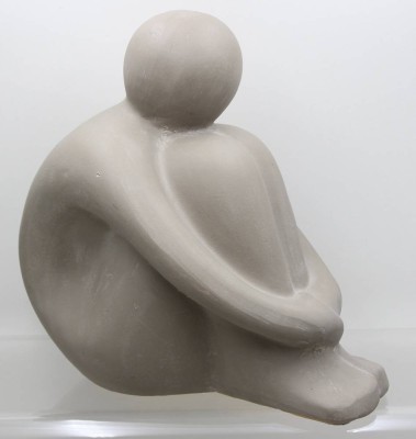 Auktion 371<br>gr. dekorative Figur,  hockender,  ca. H-34cm [1]