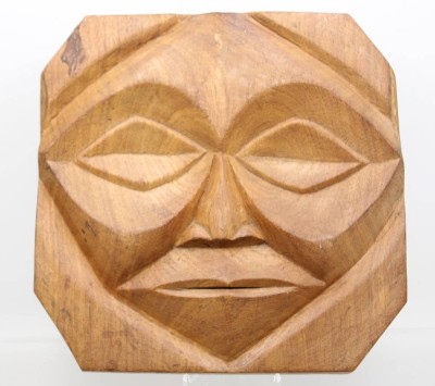Auktion 371<br>Wandmaske, Holz, Ozeanien?, ca. 31 x 31cm [1]
