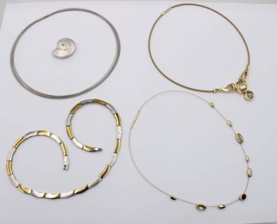 Auktion 371<br>5x Pierre Lang-Schmuck, 4x Ketten 1x Anhänger o.ä., ca. L-40cm [1]