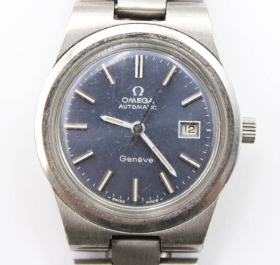 Auktion 371<br>Vintage-Damenarmbanduhr, OMEGA Genevé, Automatik, Werk läuft, getragene Erhaltung, ca. D-2,6cm [1]