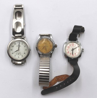 Auktion 371<br>3x div. Damen-Armbanduhren, Junghans Quarz, Ruhla (läuft) und Stowa (läuft), 2x Alters-u. Gebrauchsspuren [1]