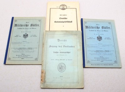 Auktion 371<br>4x Literatur, Kolonien, ab 1900 [1]