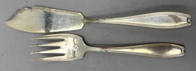 Auktion 371<br>Jugendstil-Fischvorlegebesteck, 