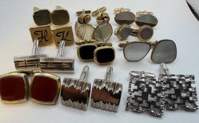 Auktion 371<br>12 Paar Modeschmuck Manchettenknöpfe, vintage [1]