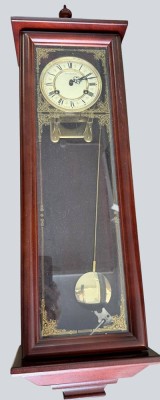 Auktion 371<br>vintage Wanduhr, Holzgehäuse, 60/70-er Jahre, Werk läuft, [1]