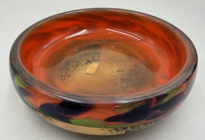 Auktion 371<br>bunte Kunstglasschale 