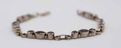Auktion 372<br>925er Silber-Armband, Amethyste, 11,4gr., ca. L-19cm [1]